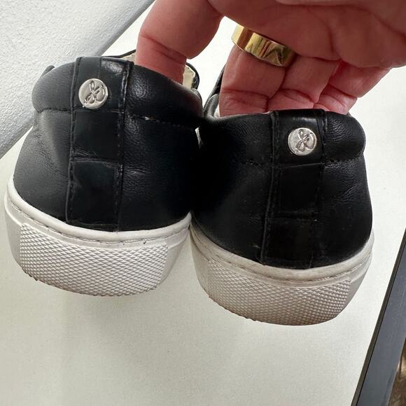 Sam Edelman Black Leather White Base Slip On Shoe 5 - Picture 12 of 15